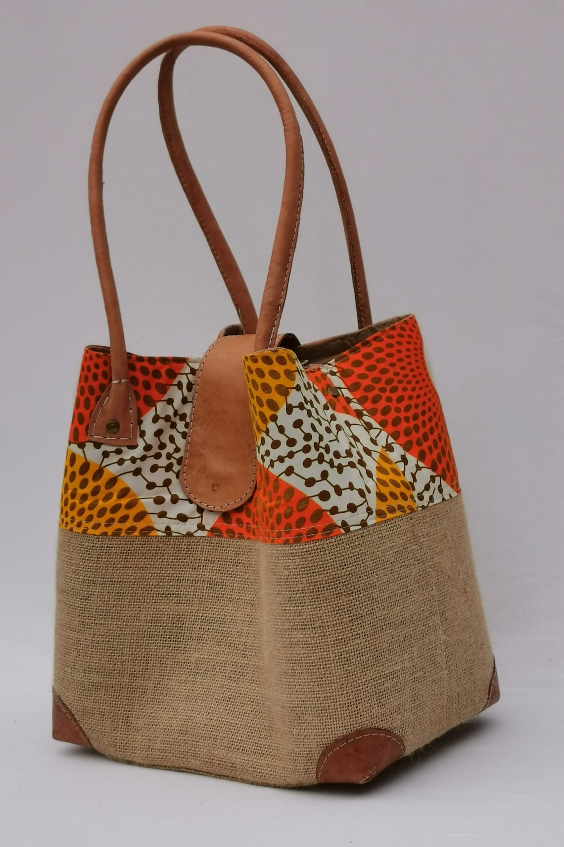 Women's handbag straw bag jute handbag raffia bag hand Etsy