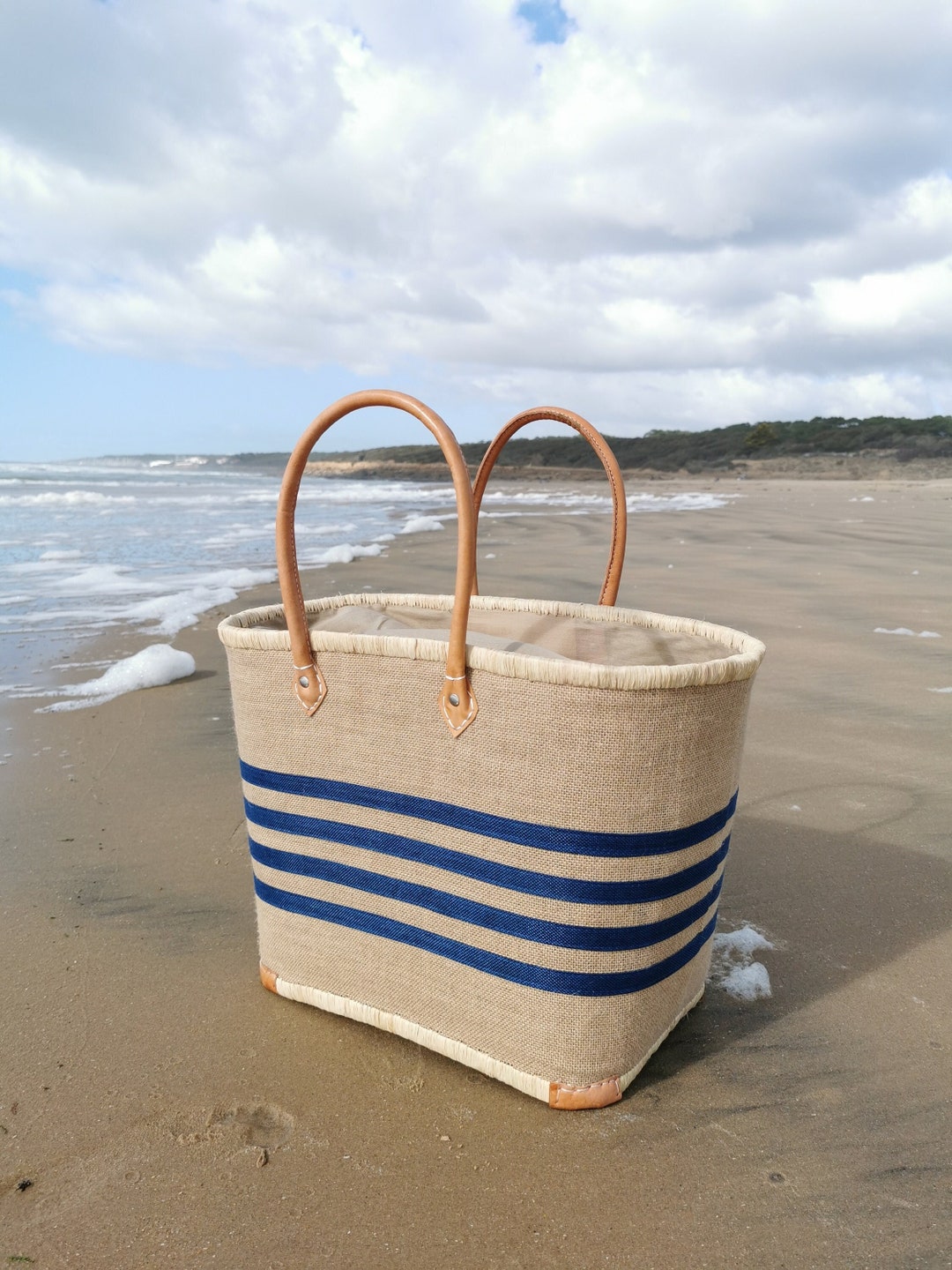 Straw Beach Basket Large XXL Jute Bag Reusable Shopping Bag Etsy