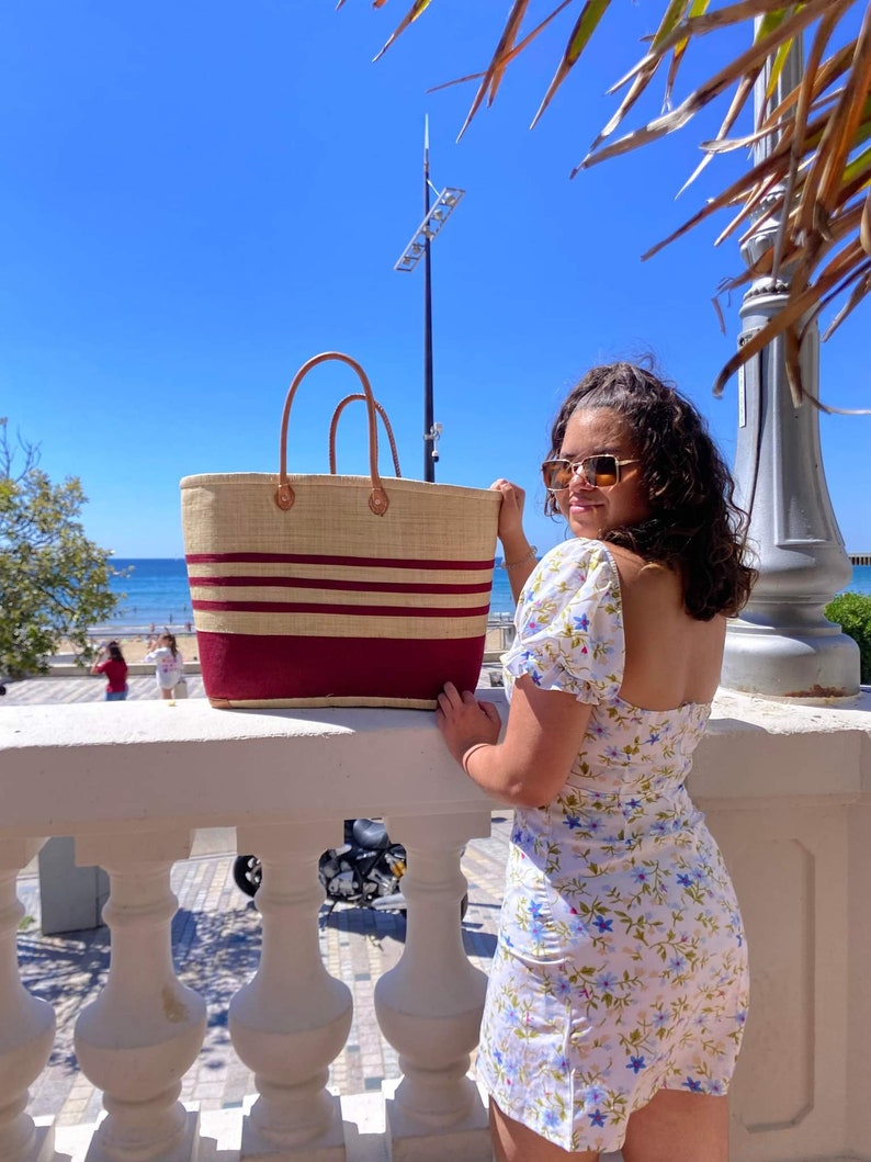 Très grand sac de plage familiale panier de plage paille - Etsy.de