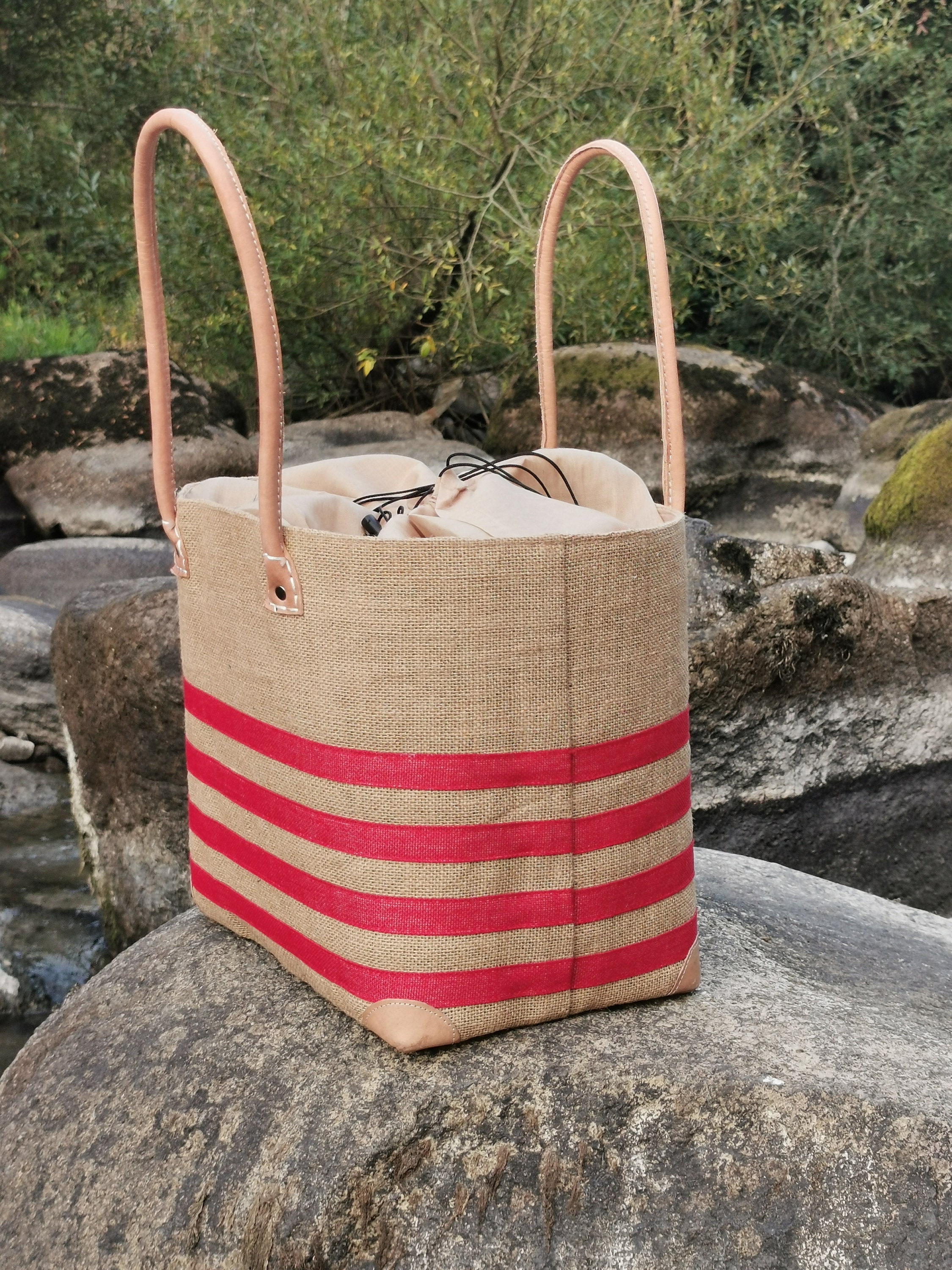 トートバッグ Ossl Playa Lapia rattan tote bag RM5B0195 Large Straw Tote Bag, Beach Bag, Burlap Shopping Bag, Raffia