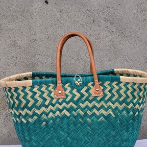 artisan woven straw basket bag, straw basket, raffia bag, wicker basket, shopping basket, artisan tote image 4