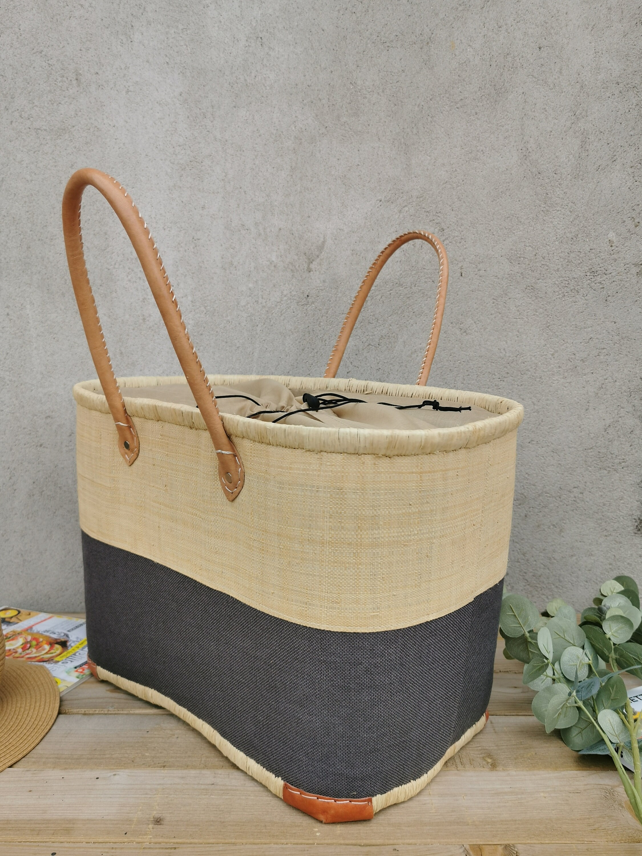Panier cabas de paille tressée panier cabas marché XXL straw Etsy