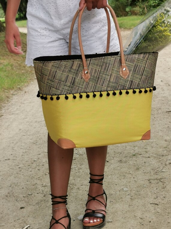 Cabas borsa di paglia borsa in rafia borse tote borsa in | Etsy