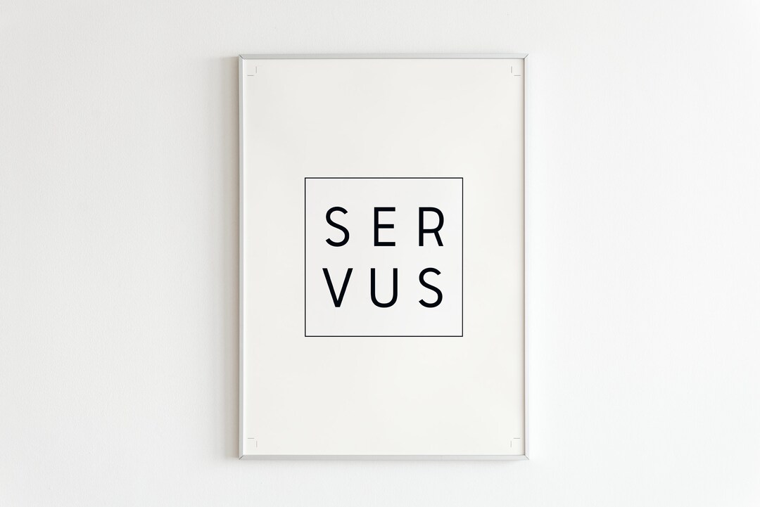 Poster SERVUS // Hallo // Bayrisch // Dialekt Etsy.de