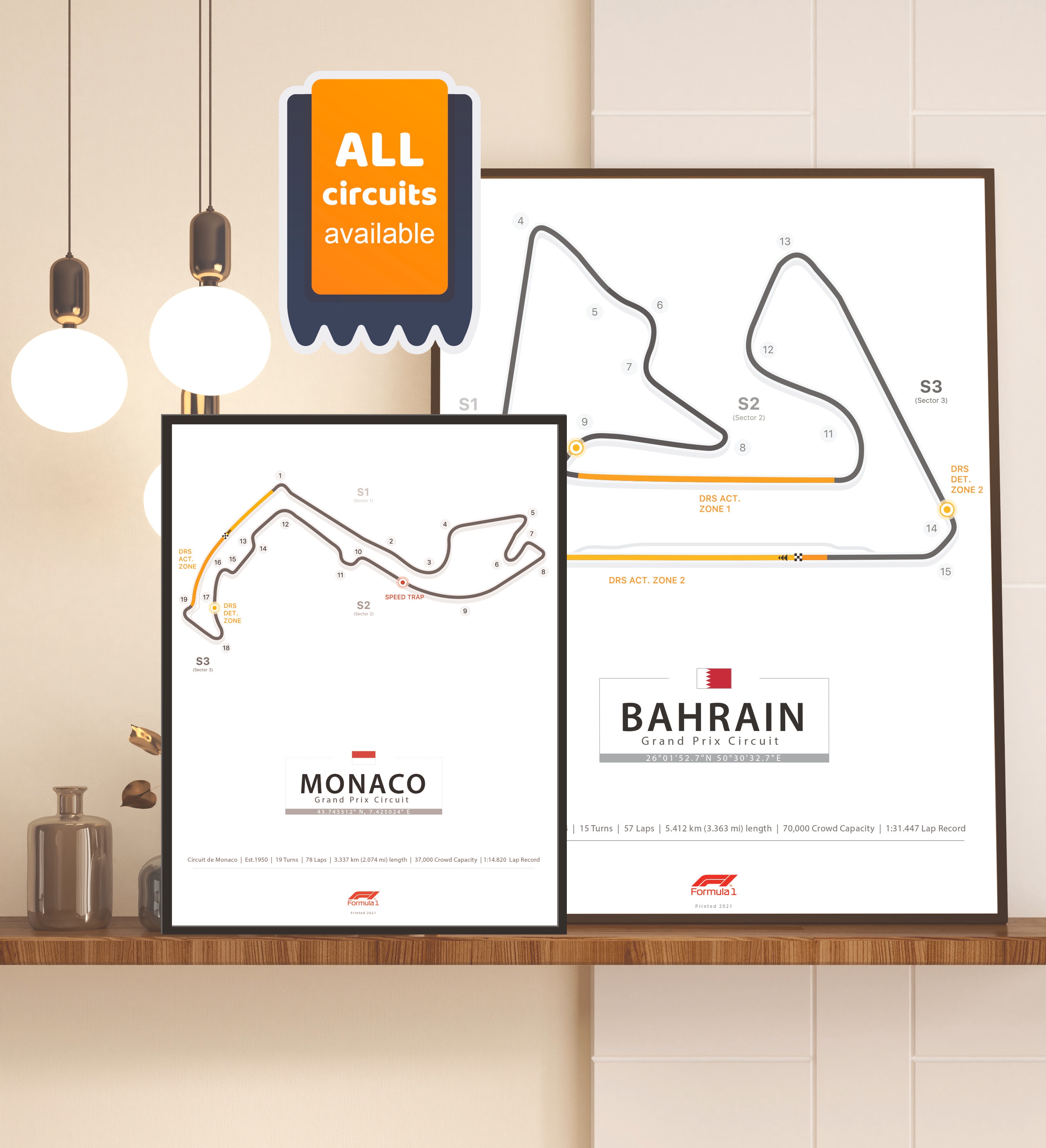 Formula 1 Circuit Posters, F1 Tracks Posters Etsy