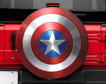 Captain America Shield Spare Tire Cover Holiday Tire Spare - Etsy