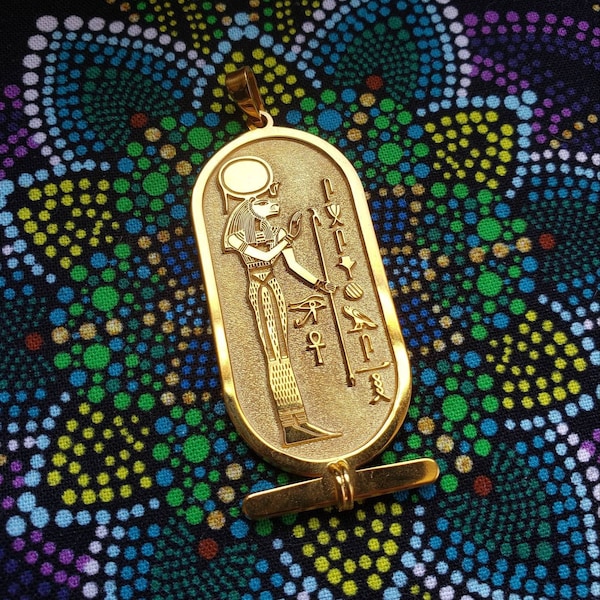 Egyptian Sekhmet Cartouche Necklace,Egyptian Hieroglyphs customizable 925K Silver necklace,Hieroglyph Necklace Jewelry,Goddess Sekhmet