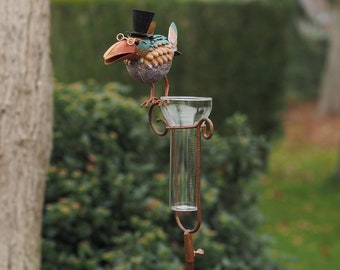 Pluviomètre décoré d'un Oiseau Rare
