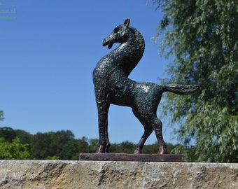 Abstract bronze statue of a Horse