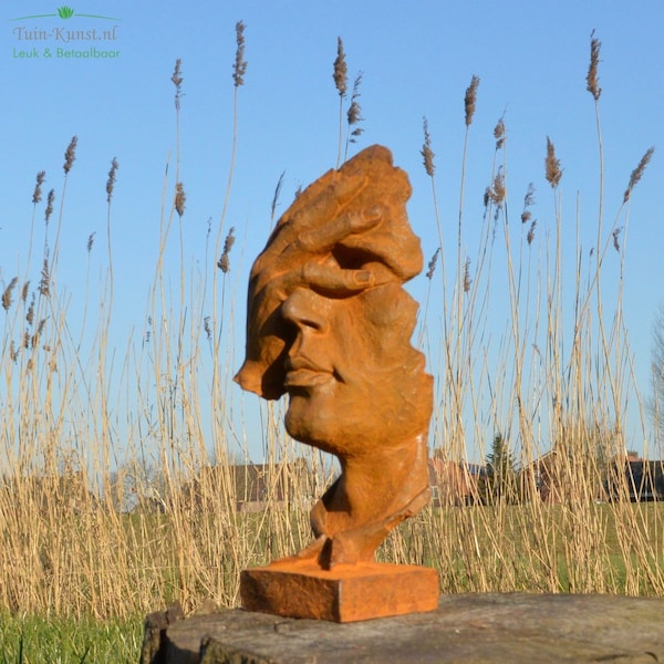 Cast Iron Garden Statue called "Eyes Closed" (m)