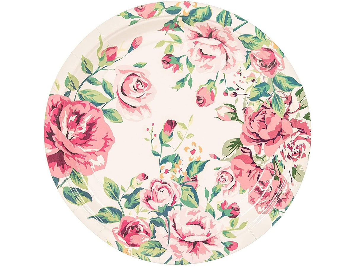 Floral Party Supplies Paper Plates Napkins Cups and Plastic Etsy