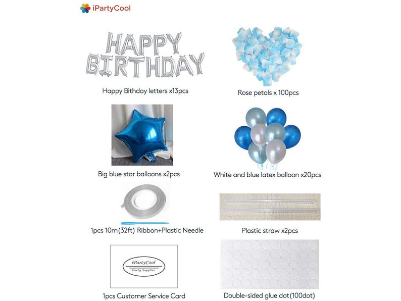 3D Premium Aluminum Foil Banner Balloons for Birthday Party Decorations and Supplies-21-Year Guarantee iPartyCool Happy Birthday Balloons