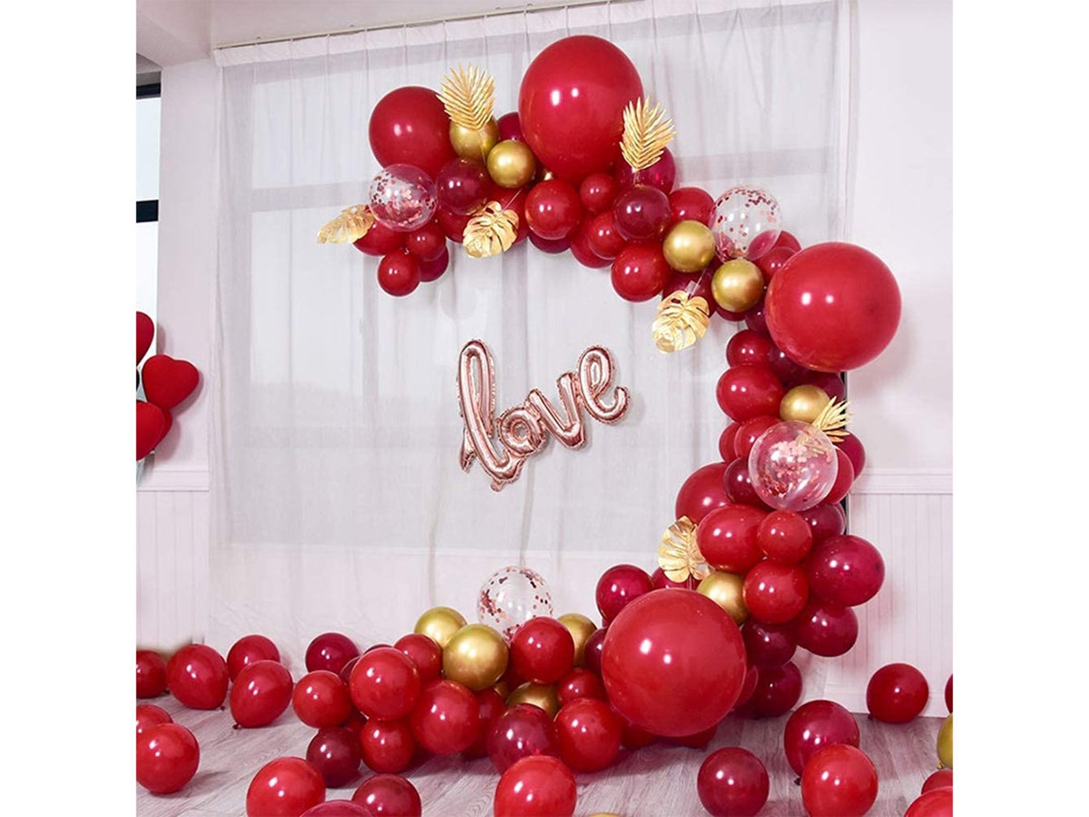 Red Balloons 106pcs Balloon Garland Arch Kit Red and Gold Etsy