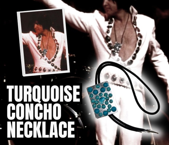 Turquoise concho deals necklace