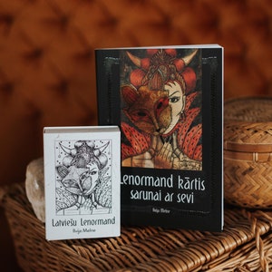 Lenormand book in LATVIAN oracle game of hope divination