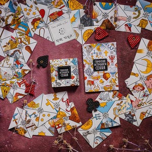 Cartes radar russes Oracle of Seni avec livre en russe, cartes Seni, Oracle Seni, cartes diseur de bonne aventure, cartes astro
