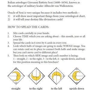Cartes radar ORACLE OF SENI en anglais, cartes divinatoires anciennes fabriquées par un astrologue italien, cartes Seni, Oracle Seni, cartes astro révélatrices de bonne aventure image 7
