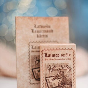 Lettische Lenormand Karten, Wahrsagekarten aus Lettland, Spiel der Hoffnung, Wahrsagenkarten, alte Lenormand