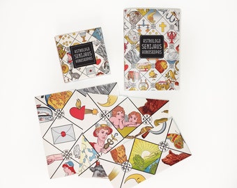 Oracle lituanien de Seni, Anciennes cartes de divination avec livre en lituanien, Lietuvos, Cartes Seni, Seni Oracle, Cartes de divination