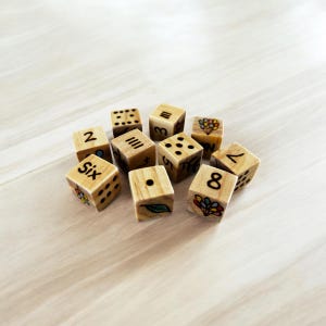 Hand Burnt Counting Blocks 1-10