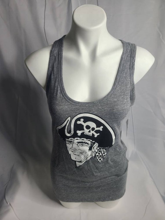 Womens Pittsburgh Pirates Coopers Town Logo Grey Tank Top 