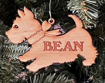 Scottish Terrier Custom Christmas Ornament, Scotty Dog Ornament, Scottish Terrier Lover Gift