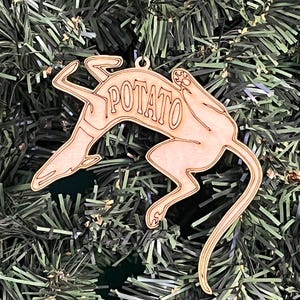 Décoration de Noël personnalisée lévrier en bois