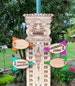 Cornhole Tiki Theme Personalized Scoreboard, Custom Backyard Games Scoreboard for Cornhole, Horseshoes or Bocce 