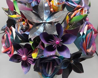 Take Me To The Stars Bouquet, Paper Flowers, Origami Flowers, Wedding, Handmade, Sustainable, Homeware, Gifts