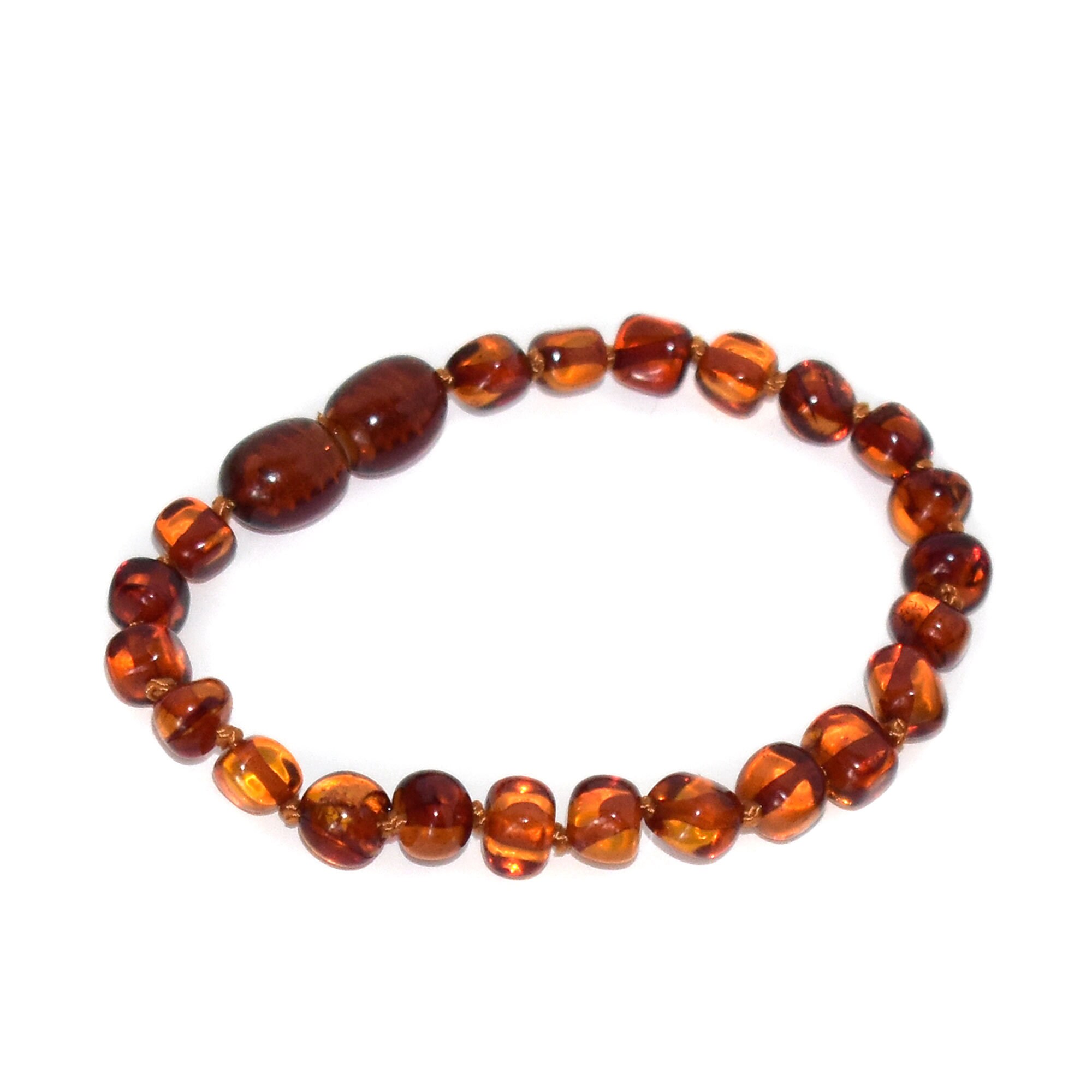 Baltic Baby Amber Bracelet / anklet 5.9 Unisex Cognac Etsy