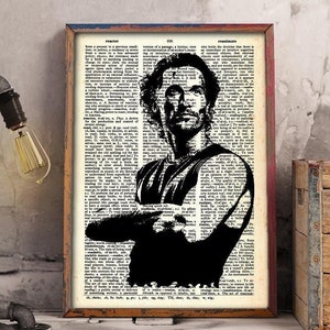 Matthew McConaughey Portait on Real Dictionary Page. Shahara Movie Matthew McConaughey Wall Art. Cool Portrait. Iconic Face. Dictionary Art