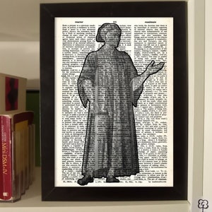 Dante Alighieri Art Print. Dictionary Page, Authentic Made in Italy Gift for Literature Lovers