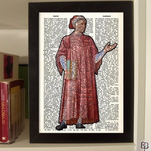 Dante Alighieri art print poster. Dictionary art. by Andrea del Castagno (mid-15th century). Gif for Dante Alighieri lovers