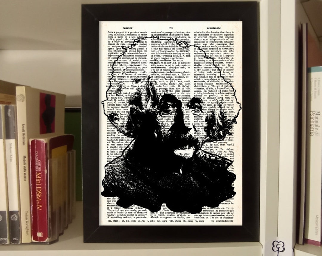 Albert Einstein Portrait on Real Dictionary Page. Scientist - Etsy