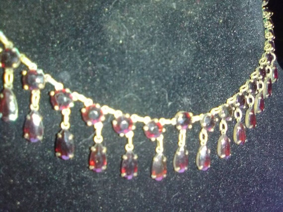 Antique natural ruby necklace