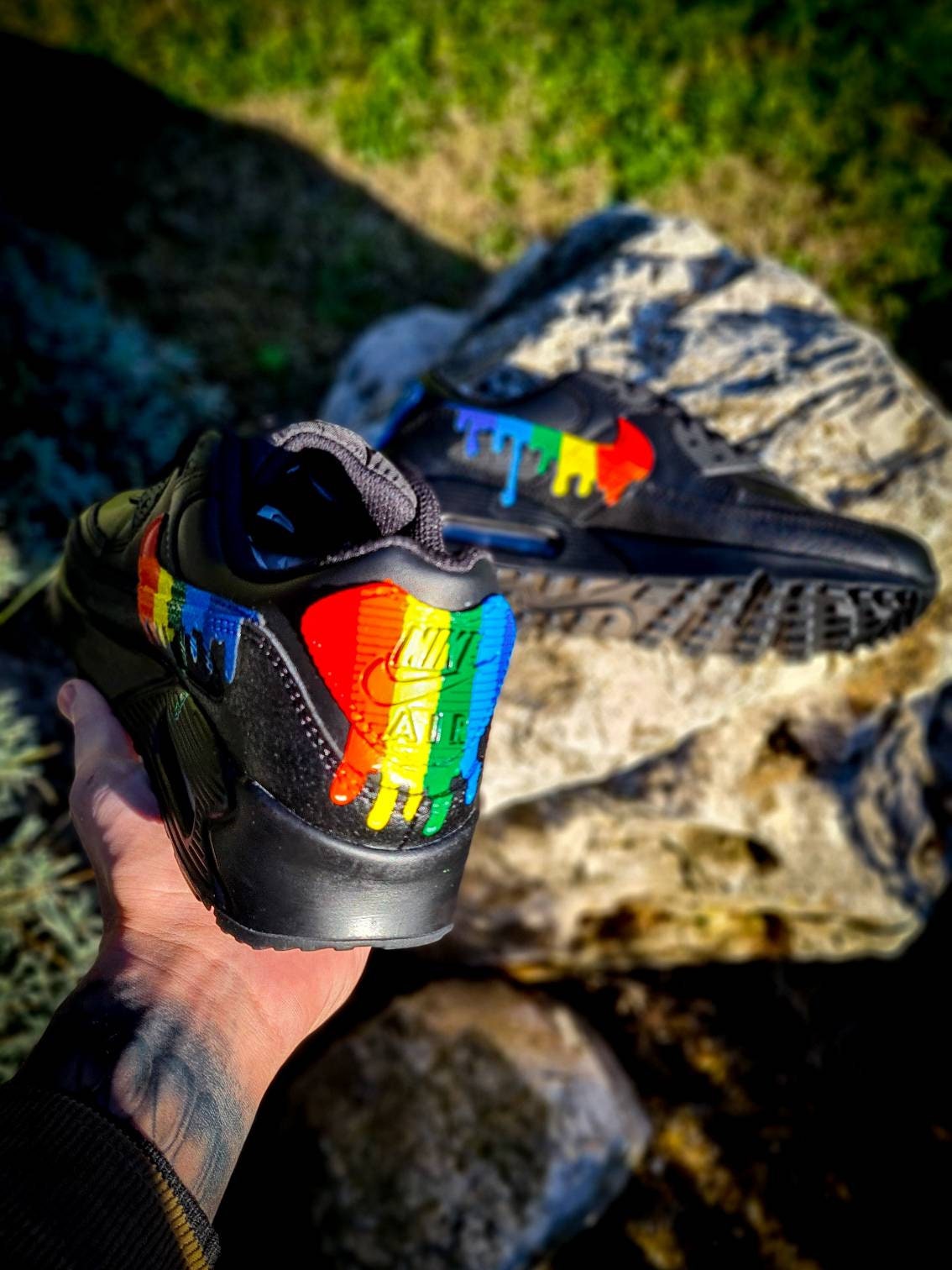 Nike Air Max Ltr 90 Rainbow Skittles Custom - Etsy