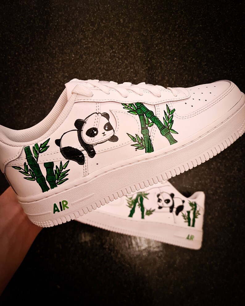 Nike Air Force 1 Panda custom | Etsy France