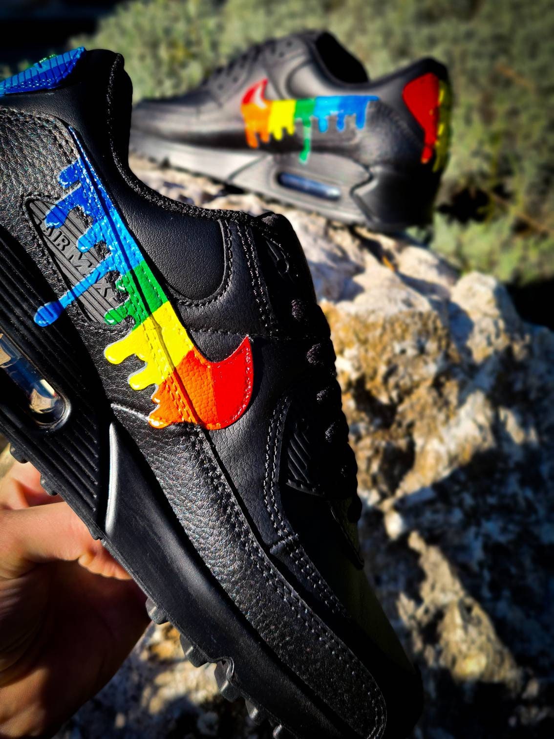 Respectievelijk Ontwaken bonen Nike Air Max Ltr 90 Rainbow Skittles Custom - Etsy