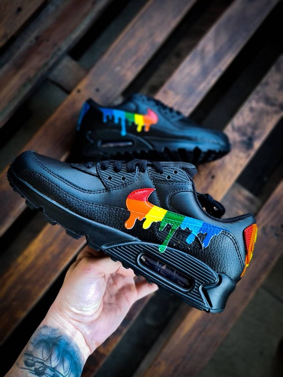 condensador seguridad imitar Buy Nike Air Max Ltr 90 Rainbow Skittles Custom Online in India - Etsy