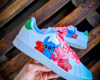 Adidas Stan Smith ou Advantage Stitch et Angel custom