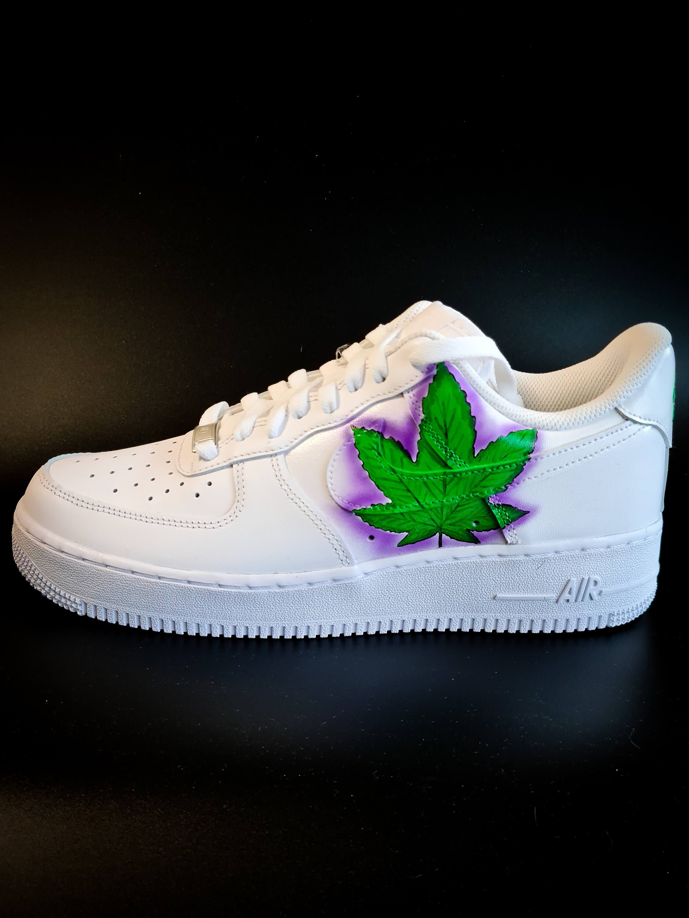 custom weed air force 1