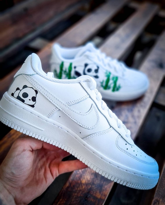 Nike Air Force 1 Panda Custom - Etsy Israel