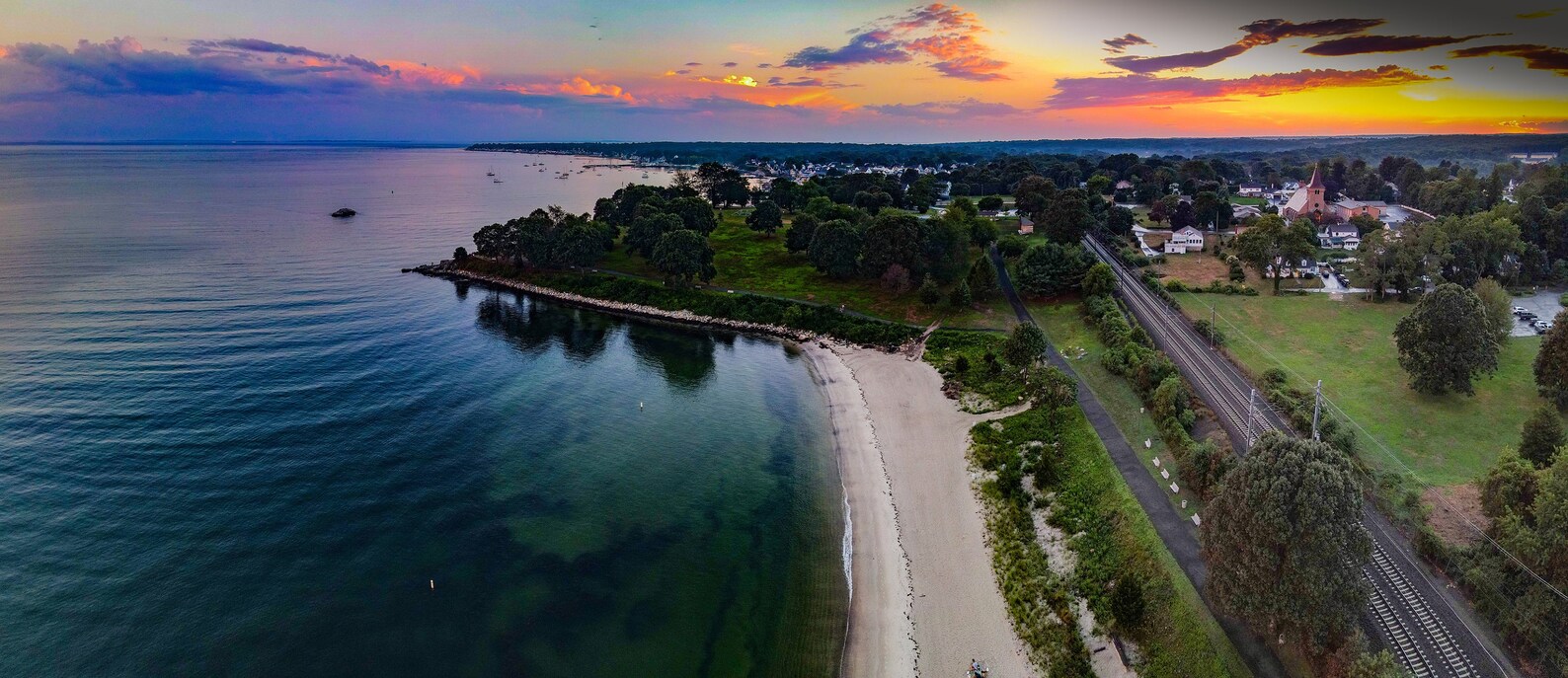 Niantic CT Aerial Photo Holeinthewall Mccook's Sunset Etsy