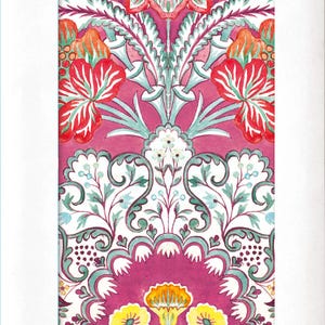 May include: Tissue paper featuring a colourful floral pattern in pink, red, yellow, and green. The V&A logo is visible, along with the text "Tissue Paper 4 Sheets". The packaging is labelled "Zero Plastic".
