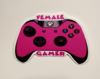 Manette Xbox Gamer rose et noire Sticker