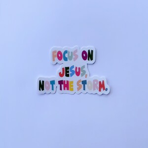 Focus on Jesus Matte Laminate Sticker