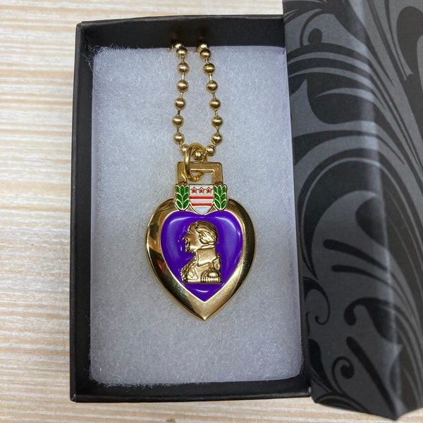 Purple Heart Medal Necklace