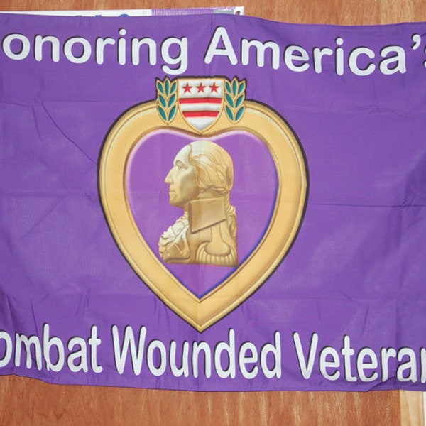 Purple Heart 3'x5' Flag