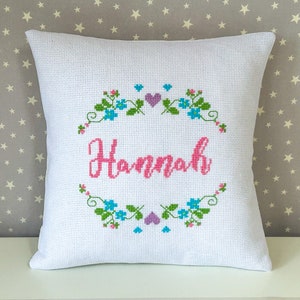 Almohada de punto de cruz personalizada, regalo de bordado personalizado, almohada de texto personalizado, punto de cruz grosero, punto de cruz sarcástico, bordado grosero
