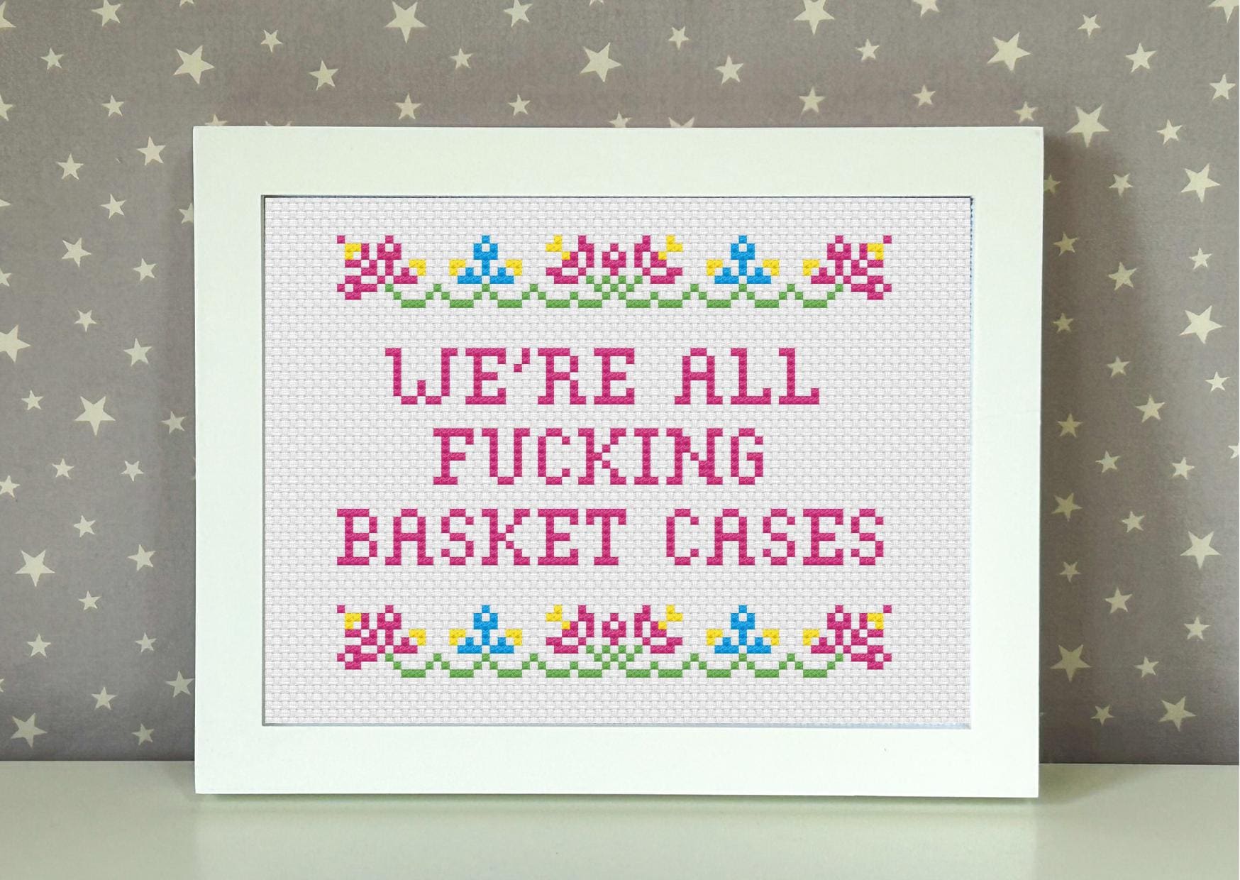 Personalized Cross Stitch Frame, Custom Floral Embroidery Keepsake, Handmade Gift, Embroidery Art, Needlepoint Decor, Unique Home Wall Art